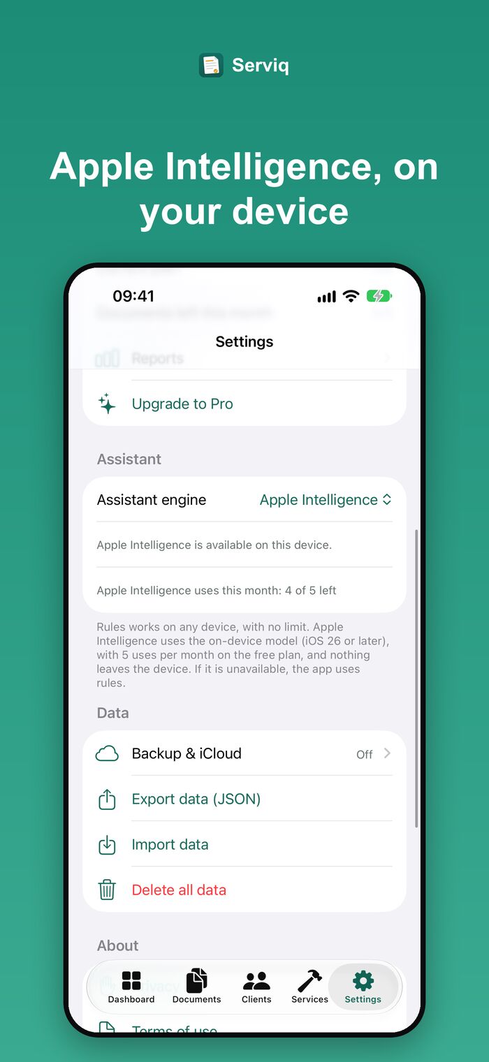 Assistant settings