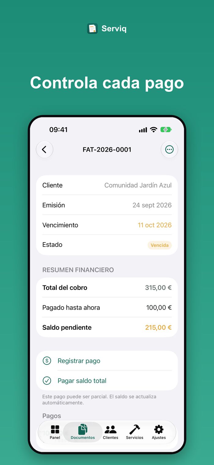 Factura con registro de pago
