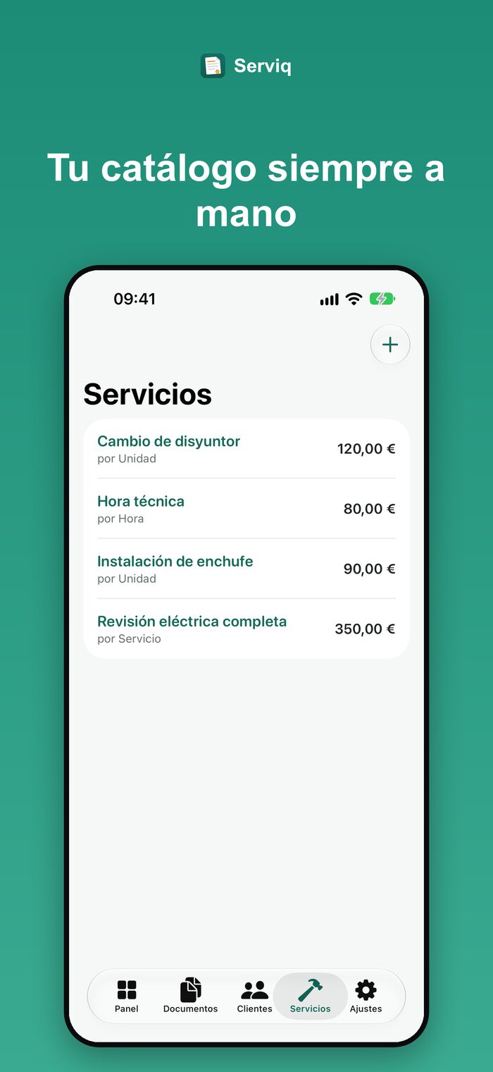 Catálogo de servicios