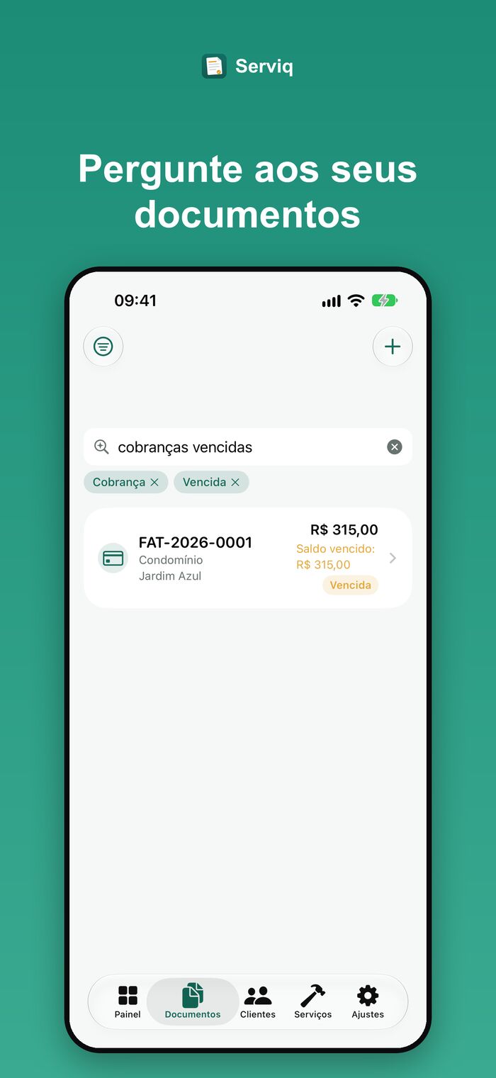 Pergunta feita à lista de documentos