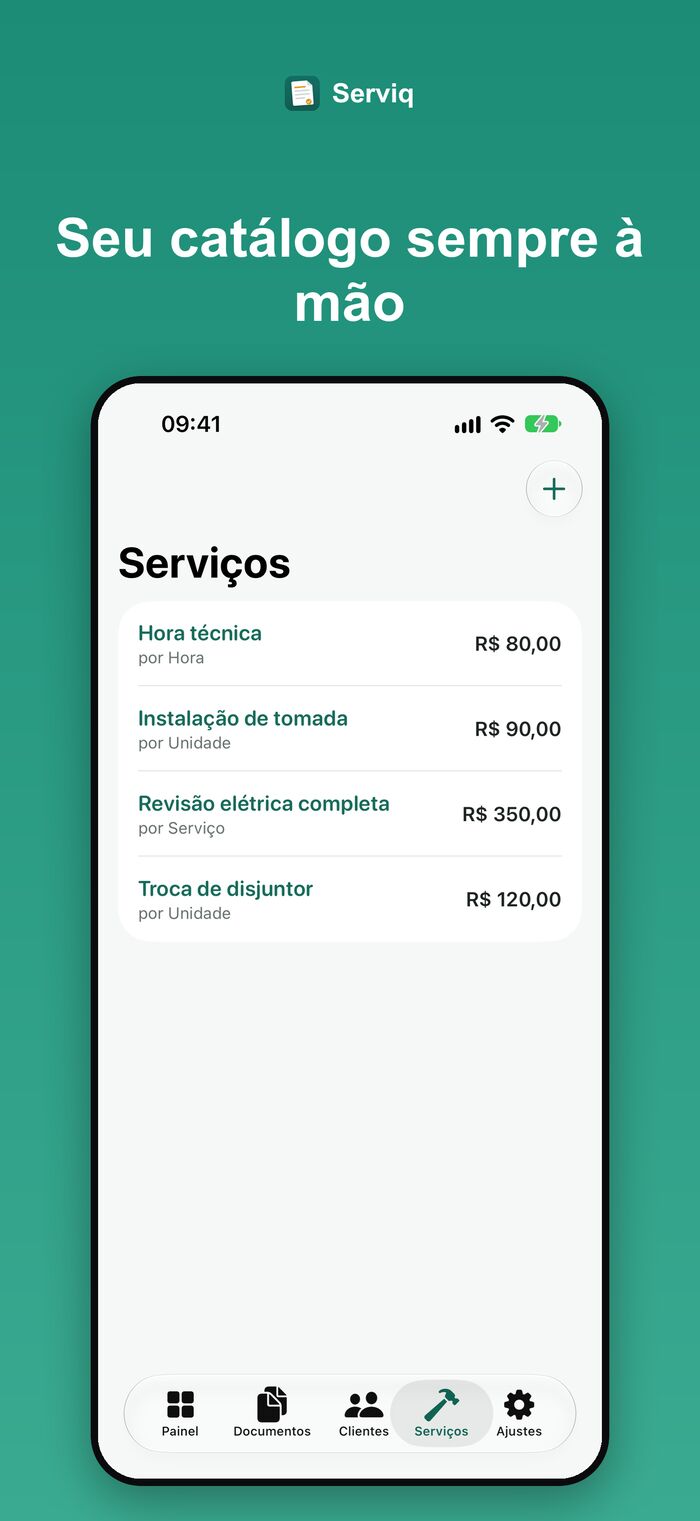 Catálogo de serviços